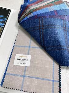 Tela de <span class=keywords><strong>Lana</strong></span> Peinada de Estilo Casual Italiano, 280 g/m², 80% <span class=keywords><strong>Lana</strong></span> Merino, 15% <span class=keywords><strong>Lino</strong></span>, 5% Seda, para Trajes Casuales de Verano - Product Image 4