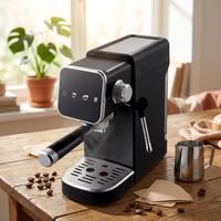 Machine à expresso tactile couleur AZ-EM1514, semi-automatique avec fonction pré-infusion, équipement de cuisine pour appartements et maisons d'hôtes