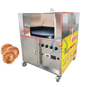Pita ekmek fırını pita ekmek makinesi ticari arapça otomatik dönen düz pita döner roti makinesi lübnan saj lavash sangak