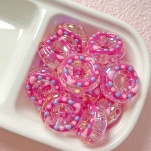 Cadenas Colgantes para Teléfono Móvil y Coche, Hechas a Mano con Cuentas de Acrílico, Plástico y Lucite, con Diseño de Donut de Niña, Multicolores, 24mm - Product Image 2