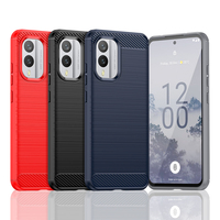 Étui de téléphone en TPU souple antichoc en fibre de carbone, style streetwear, pour S24 S24+ S24 Ultra S24FE S25 S25+ S25 Ultra