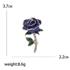 Rose broche luxe coloré strass percé broche capricieuse femme broches accessoires bijoux de haute qualité - Product Image 4
