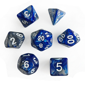 Juego de dados RPG de acrílico poliédrico de 16mm de dos colores para mazmorras y dragones juego de rol en Stock juego de dados DND al por mayor - Product Image 4