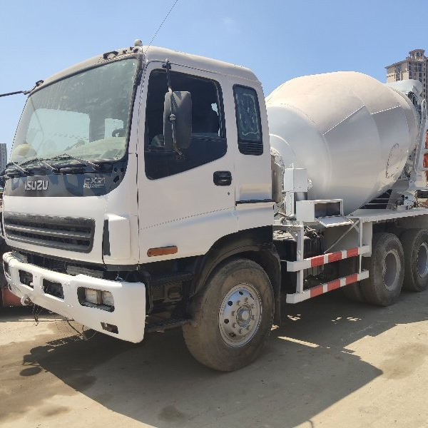 Японская марка Б/у 10 куб. М Бетономешалка дизельный Бетономешалка горячая распродажа белый б/у Isuzu-Бетономешалка для продажи
