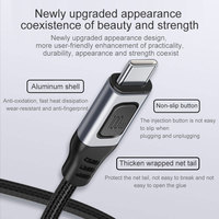 Cable tipo C 5A 100W 20V PD Cable de carga rápida Cable de datos del cargador de cable USB con chip E-Marker para dispositivos IOS