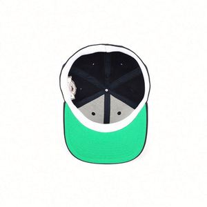 Casquette Snapback Hip Hop Homme Personnalisée OEM, Haute Qualité, 6 Panneaux Structurés, Logo Brodé 3D en Acrylique, Bleu Foncé - Product Image 6