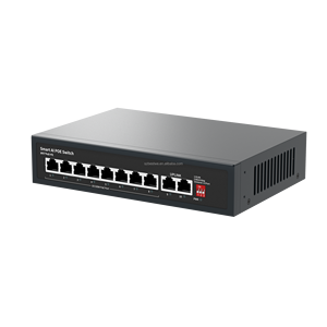 Hot Sale DIN-Rail Built-in <b>Power</b> Supply Unmanaged 10 10/100Mbps Network Ports 8FE*POE+2FE Ethernet AI POE <b>Switch</b> - Product Image 1