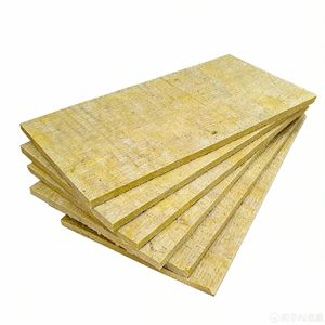 CE ISO Certified 100mm Rockwool Insulation Board Heat Resistant Mineral Wool Rigid Slab for Building Construction - Product Image 1