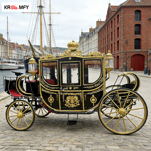 ZZREALLY OEM Transport spécial pour mariage, fer à repasser électrique, luxe classique, chariot royal à chevaux blancs, calèche européenne - Product Image 4