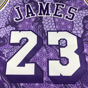 2024 vente en gros de nouveaux maillots de basket-ball américains cousus étoiles rétro dans l'élément de l'année du Dragon rouge vert <span class=keywords><strong>bleu</strong></span> violet maillots - Product Image 2
