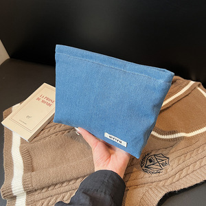 <span class=keywords><strong>2025</strong></span> Mới Không Thấm Nước Biểu Tượng Tùy Chỉnh Thêu Du Lịch Xách Tay Trang Điểm <span class=keywords><strong>Pouch</strong></span> Dây Kéo Bông Denim Mỹ Phẩm Lưu Trữ Túi - Product Image 5