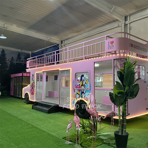 Food Truck Mobile a Forma di Autobus a Due Piani Retrò - Rimorchio per Snack, Pizza, Gelato, Caffè, Fast Food, Chiosco per Catering - Product Image 2