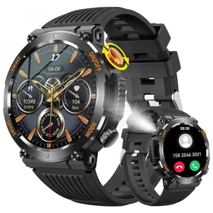 2026 New Arrival HT17 <b>Smart</b> Watch With Floodlight Flashlight Outdoor Watch Bluetooth <b>Phone</b> Call Waterproof Sports for Man - Product Image 1