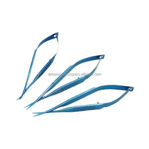Tijeras Oftálmicas Vannas Spring, Instrumentos Microquirúrgicos, Punta Fina, Acero Inoxidable, Recubrimiento Azul, Proveedor Mayorista de Instrumentos para Cirugía Ocular - Product Image 4