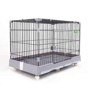 Yüksek kalite ağır tel çıkarılabilir örgü pedalı islak kuru köpek kafesi lüks nefes köpek evi ışıklık ile büyük köpekler için - Product Image 1