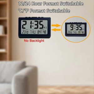 Design LED Backlight Digital Desk Clock <b>Electronic</b> Calendar Temperature Display Indoor <b>Thermometer</b> for Office - Product Image 2