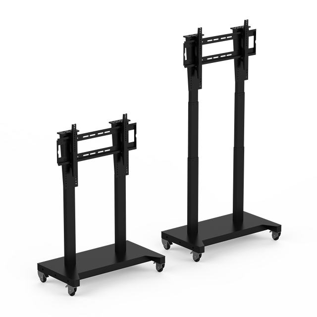 Electric LCD TV Lift with Rolling Wheel Supplier Motorized TV Cabinet Lift Mobile Movable TV Display Stand