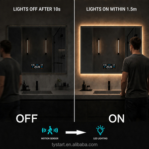 <span class=keywords><strong>Espejo</strong></span> de Baño Inteligente LED con Pantalla Táctil Retroiluminada para Proyectos Hoteleros, con Indicador de Fecha y Hora, Resistente al Agua IP44, Sensor de Movimiento Humano - Product Image 4