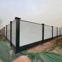 Valla DE SEGURIDAD DE PVC de diseño 3D moderno, enrejado de eslabones de cadena de hierro forjado, postes de agujero cuadrado de 2m, tapas de poste plano, entrada de plástico para granja