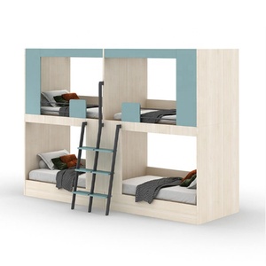 Lit superposé en acier au design moderne, <span class=keywords><strong>prix</strong></span> d'usine en gros, pour dortoir scolaire, hôtel, chambre à coucher, structure démontable, lit réglable - Product Image 5