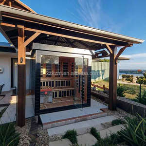 Sauna extérieur moderne isolé et électrique, de forme carrée, pour le <span class=keywords><strong>yoga</strong></span>, le bien-être, les climats froids, jardin, maison de sauna en bois de luxe - Product Image 4