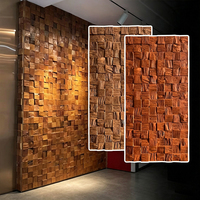 Panneau mural 3D imitation bois, design de panneau mural en bois, 1200*600*45mm, imperméable, résistant au feu, pour la décoration murale de jardin