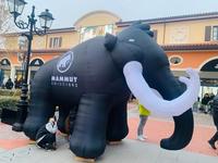 Mamouth gonflable promotionnel BOYI, décoration animale gonflable en forme de mamouth de dessin animé