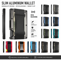 Portefeuille Métallique Antivol Professionnel pour Hommes, Usinage CNC Personnalisé, Porte-Cartes de Crédit en Acier Inoxydable Usiné par Brochage, Vente en Gros