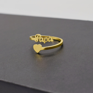 Anillo Retro con Letras del Alfabeto, Nuevo y Popular, Anillo de Personalidad Femenina, Anillo de Amor Simple, Regalo para el Día del Padre - Product Image 4