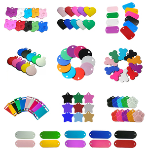 Trong kho đầy màu sắc vòng con chó mặt dây Anodized nhôm khắc thẻ đơn giản cá nhân thẩm mỹ vật nuôi Phụ kiện thiết bị tùy chỉnh - Product Image 5