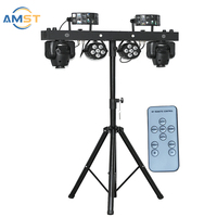 Équipement de sonorisation portable professionnel pour DJ, discothèque, bar, 2 projecteurs LED PAR 6x5W RGBW 4 en 1 pour scène, éclairage de scène pour bars