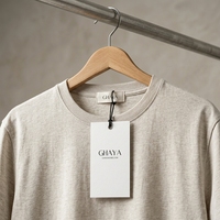 Étiquette suspendue personnalisée écologique pour chaussettes, étiquette volante en papier haut de gamme avec cordon, logo de luxe en relief, estampage à chaud, étiquette de vêtement tendance