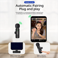 Microphone Lavalier Sans Fil K9 avec Interface Type-C pour Réunions et Vlogging