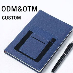 Customized <b>Notepad</b> Personalized High-End Business <b>Leather</b> Hardcover A5 Sewing Bound Promotional Diary Journals 80 Sheets - Product Image 1