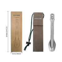 Couteau de camping multifonctionnel de poche d'extérieur cuillère et fourchettes Spork en un seul outil