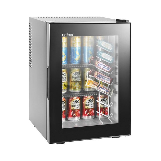 Hotel Use MiniBar Display Fridge Mini Refrigerator with Transparent Door Accepted Oem