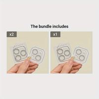 Protection d'écran en verre trempé avec un miroir pour objectif de téléphone mobile scintillant pour les modèles d'iPhone 11 à 15, y compris Pro Max, Mini, Plus