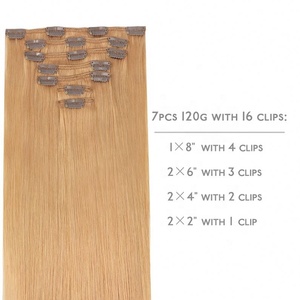 Extensiones de Cabello Humano Natural Brasileño Remy Virgen con Clip, Liso Yaki, Doble Trama a Máquina, Venta al Por Mayor de Fábrica - Product Image 2