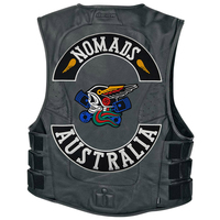 Patchs brodés thermocollants personnalisés pour vestes, gilets et accessoires de motard Nomads Australia MC
