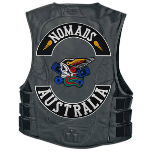 Nomads Úc MC áo khoác các bản vá lỗi Áo ghi lê phụ kiện xe máy Biker tùy chỉnh sắt trên thêu các bản vá lỗi - Product Image 5