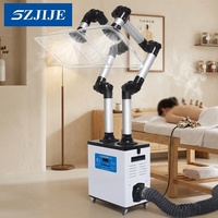 SZJIJE Nouveau Purificateur d'Air Portable Économique avec Filtre HEPA pour Fumée de Moxa, Extracteur de Fumée à Quatre Couches avec Tube d'Évacuation Externe