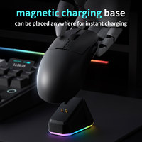 Ajazz AJ159p Mouse Gaming Nirkabel 54G Ringan PAW3395 Tri Mode Basis Pengisian Daya Magnetik ODM OEM Kustom Untuk Gamer Komputer