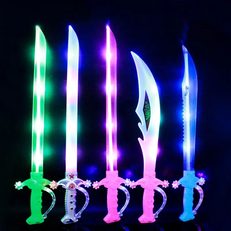 2022 New Arrivals Children's Toys Glowing Up Flasingh Led Glowing Shark Plastic Sword Children's Party Gifts