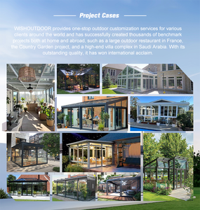 Verrière en aluminium de style européen avec toit en verre trempé courbé, autoportante, jardin d'hiver extérieur, <span class=keywords><strong>solarium</strong></span> - Product Image 2