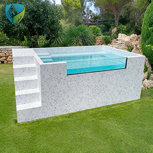 Piscina Rectangular Grande Sobre el Suelo, Tanque de Fibra de Vidrio de Grado Comercial Contemporáneo para Proyectos de Hoteles y Jardines - Product Image 2