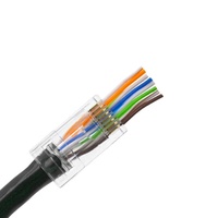 Konektor Jaringan Modular RJ45 Cat6 8P8C GIET, Kepala Kristal Ethernet untuk Kabel Patch LAN, Konektor UTP