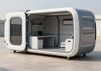 Cabine capsule spatiale moderne en acier sur mesure, fabrication directe d'usine, maison préfabriquée modulaire portable, entièrement aménagée à l'intérieur et à l'extérieur