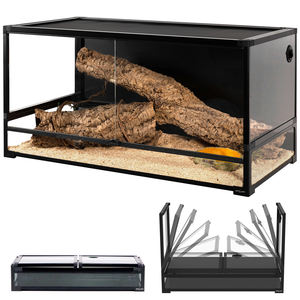 Reptizoo RNK0127 Glas-Terrarium Haustierkäfig für Reptilien Strapazierfähiges <span class=keywords><strong>Vivarium</strong></span> für Schlangen Eidechsen und andere Reptilien - Product Image 4