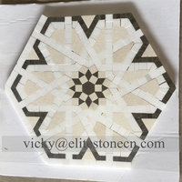 Mosaïques en céramique de marbre de Carrare poli gris de style design chinois moderne pour les murs intérieurs, les salles de bain et les sols d'appartements