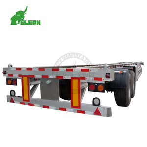 Remolque <span class=keywords><strong>de</strong></span> Plataforma <span class=keywords><strong>de</strong></span> Servicio Pesado <span class=keywords><strong>de</strong></span> 2 Ejes, 40 Toneladas, Tipo Esqueleto para <span class=keywords><strong>Contenedores</strong></span>, Chasis Portuario - Product Image 5